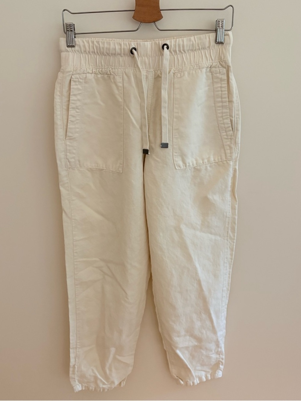 Zara Linen Blend Cropped Pants